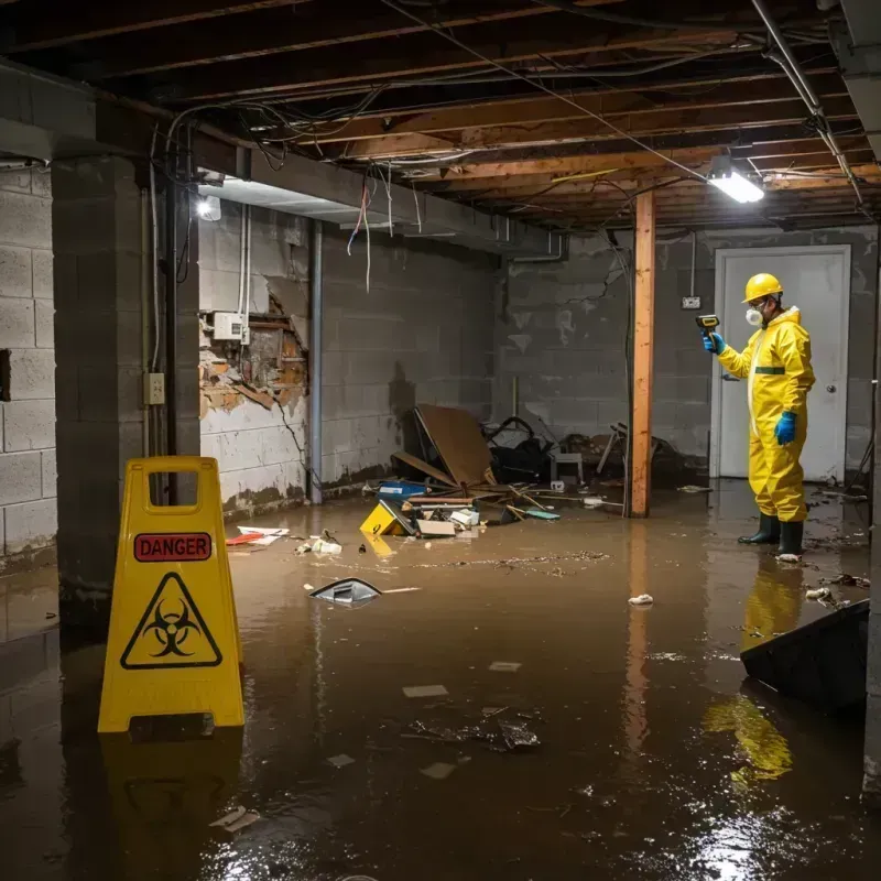 Flooded Basement Electrical Hazard in Merrionette Park, IL Property